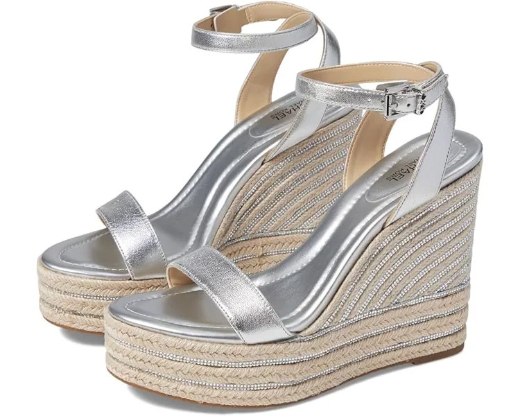 Туфли MICHAEL Michael Kors Leighton Wedge, серебряный