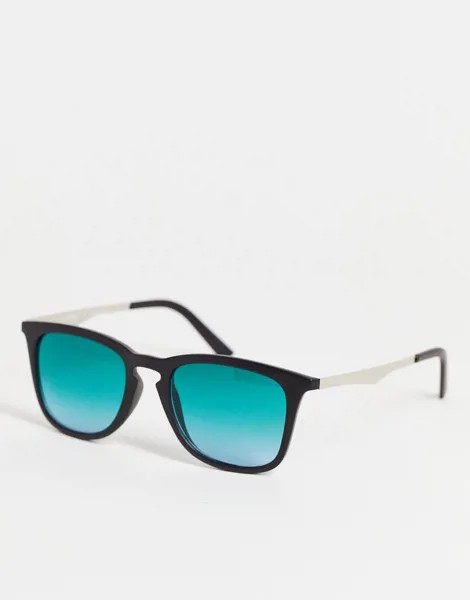 Квадратные солнцезащитные очки с синими стеклами AJ Morgan-Голубой