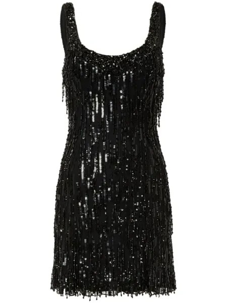 Jenny Packham платье с мерцающим эффектом, черный