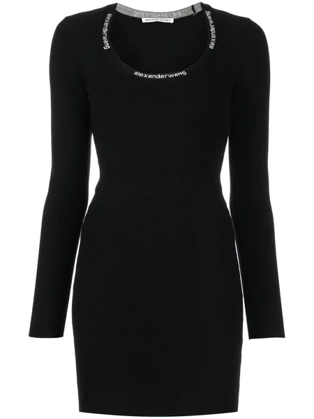 Alexanderwang.t платье-футболка с длинными рукавами