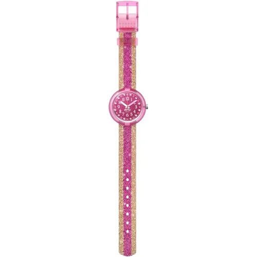 Наручные часы Flik Flak, кварцевые, корпус пластик, ремешок текстиль, розовый