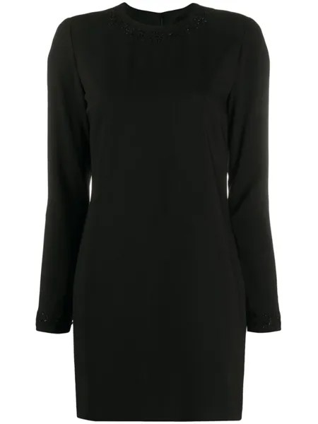 Dsquared2 платье мини с бусинами, черный