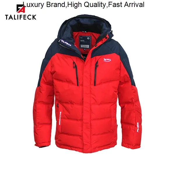 Мужская теплая хлопковая куртка TALIFECK, зимняя парка с подкладкой в стиле пэчворк, европейский размер