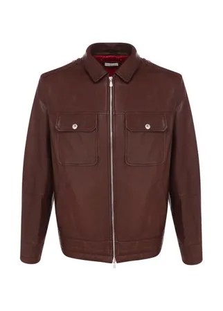Кожаная куртка Brunello Cucinelli