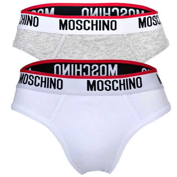 Трусы Moschino 2er Pack, цвет Grau/Weiß