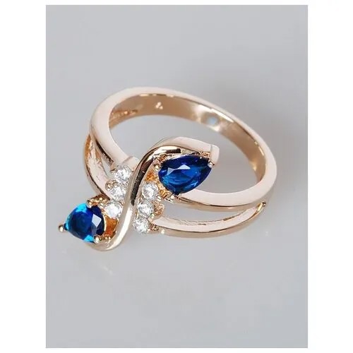 Кольцо помолвочное Lotus Jewelry, шпинель, размер 19, синий