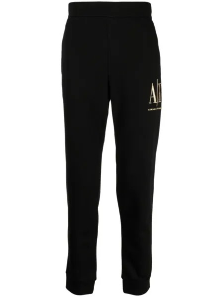 Armani Exchange спортивные брюки с вышитым логотипом, черный