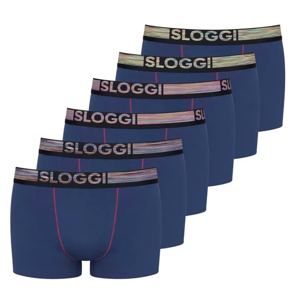 Боксеры Sloggi Boxershort 6 шт, синий