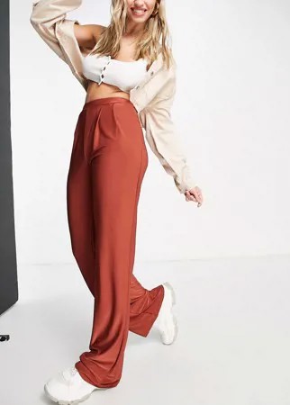 Обтягивающие рыжие брюки прямого кроя от комплекта Missguided-Красный