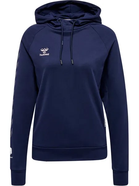 Толстовка Hummel Hoodie Hmlmove Grid Cotton Hoodie Woman, морской