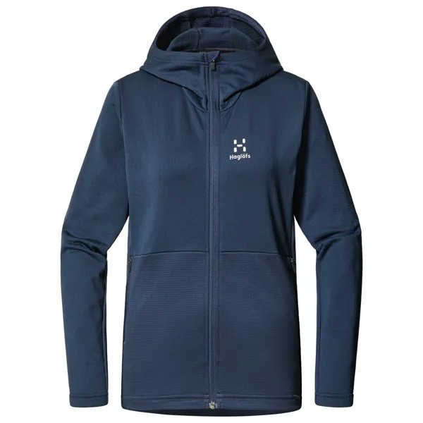 Флисовая жилетка Haglöfs Women's Lark Mid Hood, цвет Tarn Blue