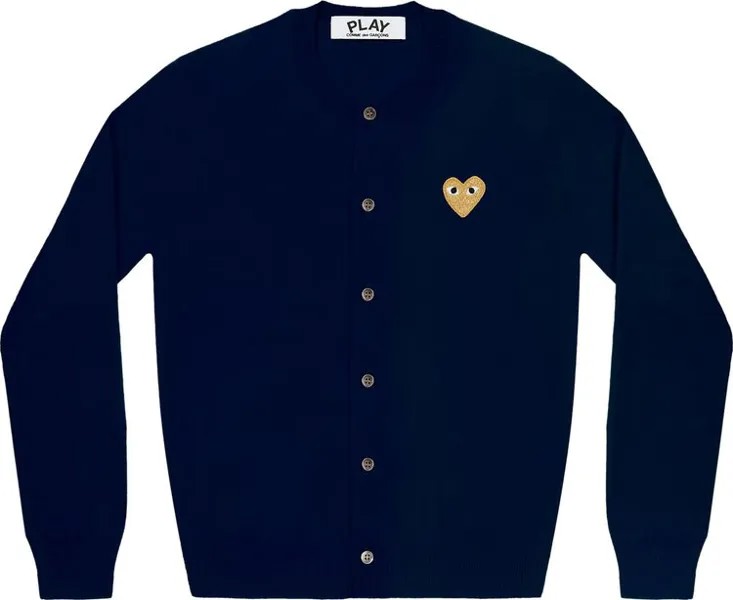 Кардиган Comme des Garçons PLAY Heart Knit Cardigan 'Navy', синий