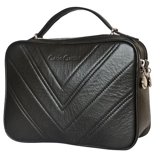 Кожаная женская сумка Prastia black Carlo Gattini 8013-01