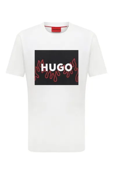 Хлопковая футболка HUGO