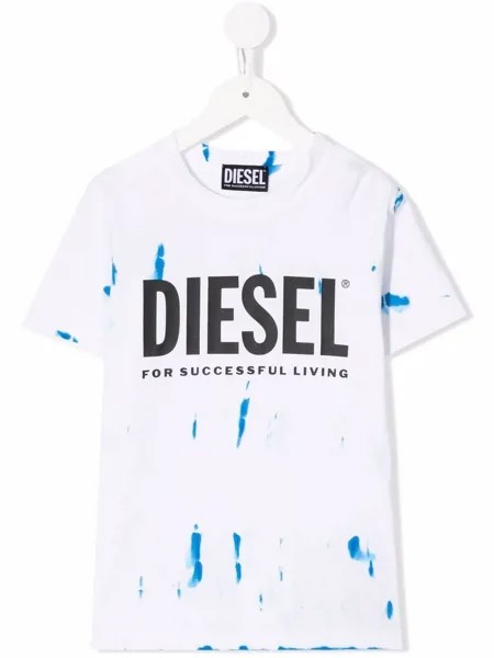 Diesel Kids футболка с принтом тай-дай