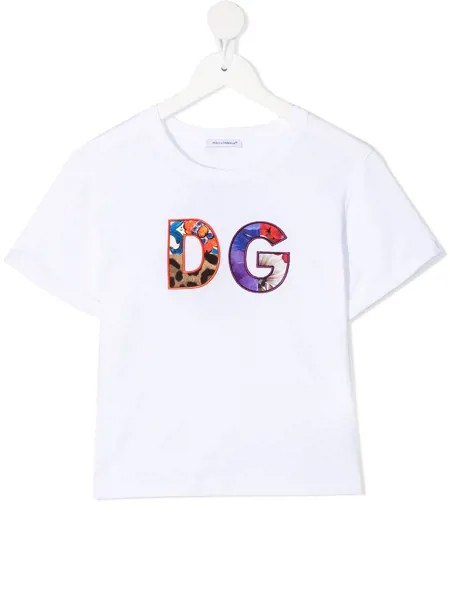 Dolce & Gabbana Kids футболка с аппликацией логотипа