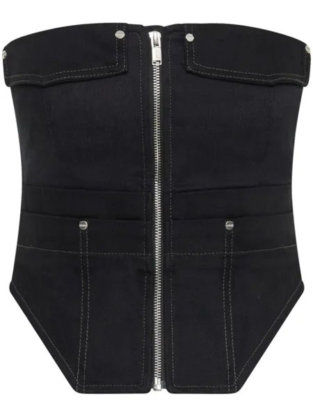Джинсовый топ-корсет Workwear Dion Lee, черный