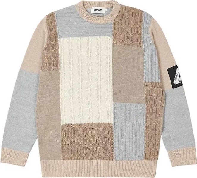 Джемпер Palace Cable Patchwork Knit 'Multicolor', разноцветный