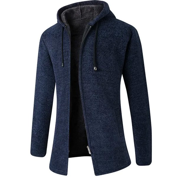 Кардиган с длинным рукавом мужской, модный однотонный свитер, плотная Повседневная приталенная Классическая сохраняющая тепло брендовая ш...