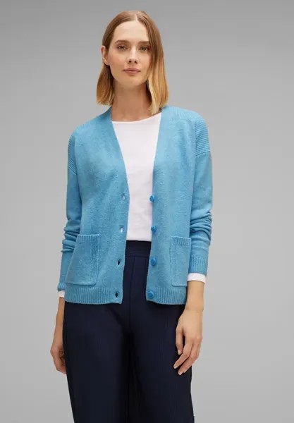 Кардиган STREET ONE, меланжевый, цвет Light Aquamarine Blue Mel.