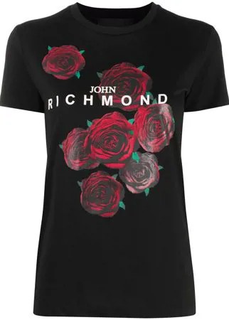 John Richmond футболка с принтом и логотипом