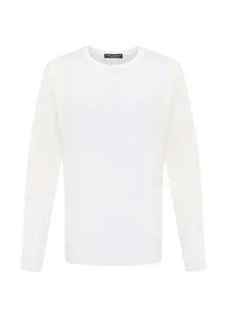 Хлопковый лонгслив с круглым вырезом Dolce & Gabbana