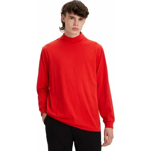 Лонгслив Levi's Men Long Sleeve Turtleneck Tee, размер L, , красный