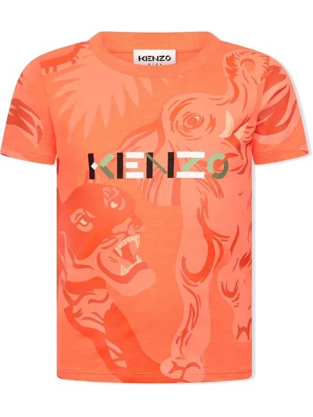 Kenzo Kids футболка с принтом