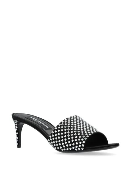Dolce & Gabbana 65 мм атласные мюли, черный
