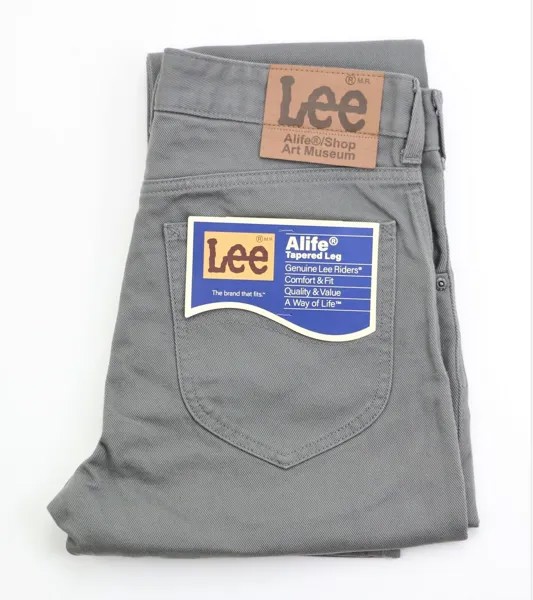 Брюки Lee Alife Jeans Riders из хлопкового твила, серые, мужские, размер W30 L32, зауженные, новинка