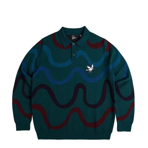 Пуловер Colored Soundwave Knitted Polo Pullover By Parra, зеленый