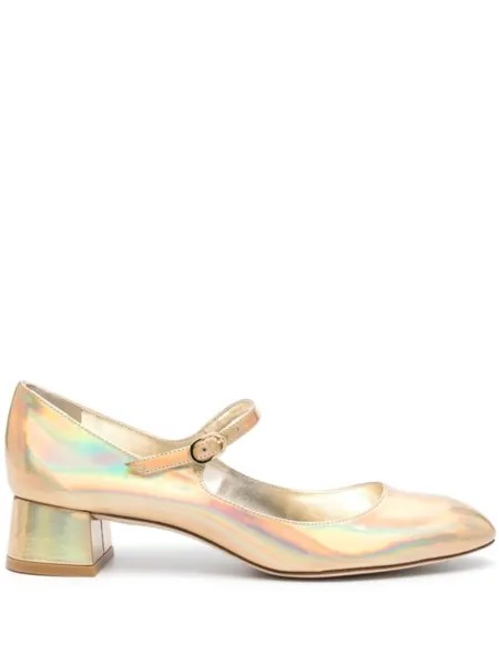 Stuart Weitzman туфли Vivienne Mary Jane 35, золотистый