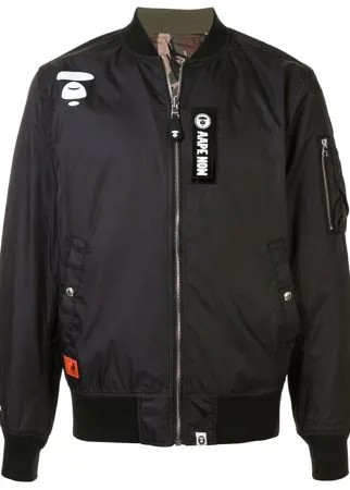 AAPE BY *A BATHING APE® бомбер с нашивками