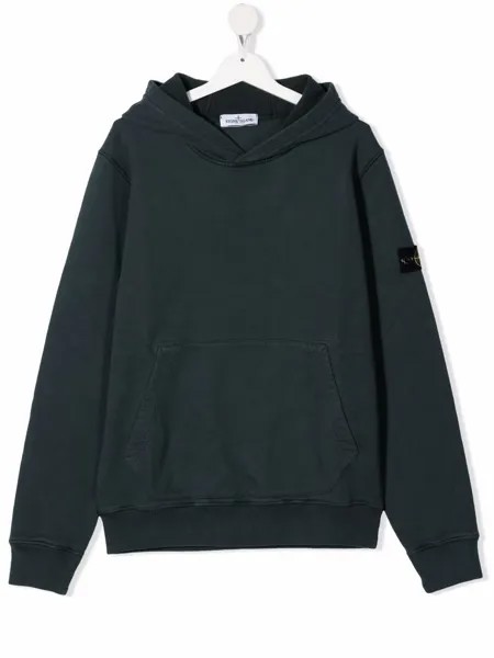 Stone Island Junior худи с нашивкой-логотипом