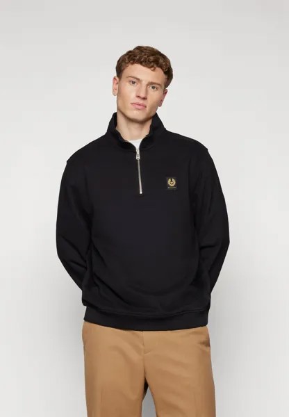 Толстовка QUARTER ZIP Belstaff, цвет black