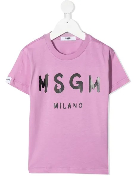 MSGM Kids футболка с логотипом