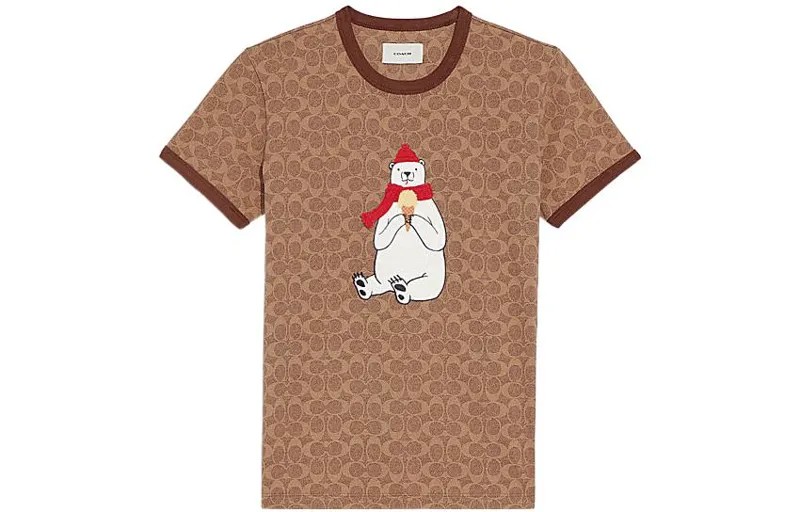ТРЕНЕРА Женская футболка COACH, цвет Brown