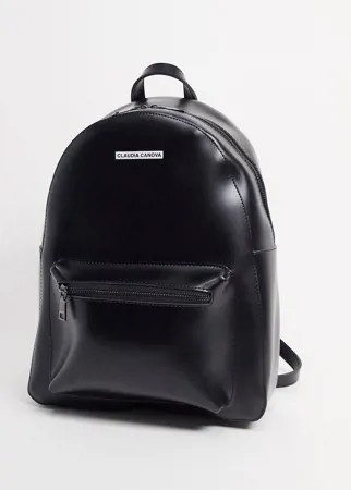 Черный гладкий рюкзак с логотипом Claudia Canova-Черный цвет