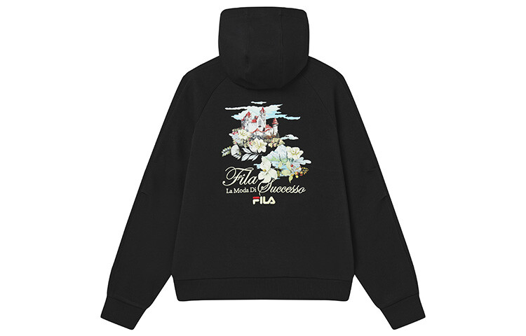 Свитшот женский, цвет черный как смоль Fila