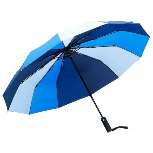 Смарт-зонт Три слона, синий, голубой