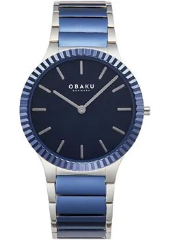 Fashion наручные  мужские часы Obaku V292GXHLSK. Коллекция Linje