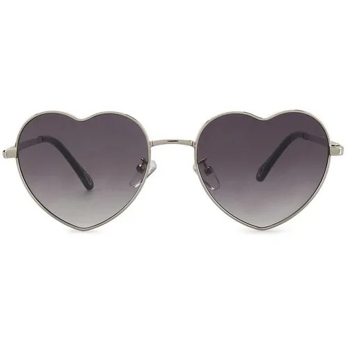 Солнцезащитные очки LeKiKO, круглые, оправа: металл, градиентные, для женщин, серебряный
