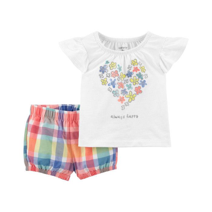 Carter's Комплект для девочки (футболка, шорты) 1K385010