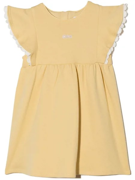 Chloé Kids платье с вышитым логотипом