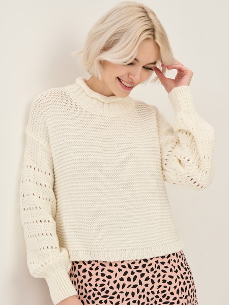 Джемпер женский BE YOU 7222-40084 бежевый 42 RU
