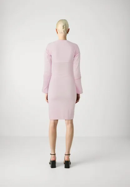 Платье из джерси SQUARE NECK MINI DRESS Gina Tricot, светло-розовый