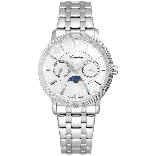 Наручные часы Adriatica Moonphase for her Наручные часы Adriatica A3808.5113QF, серебряный