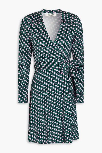 Платье мини из джерси с запахом Demetria Diane Von Furstenberg, розовый