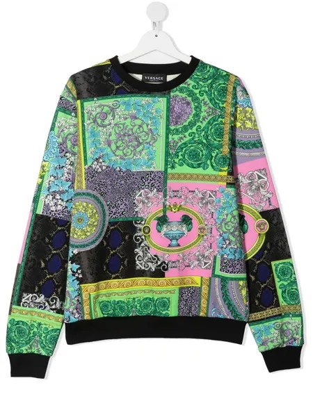 Versace Kids толстовка в технике пэчворк