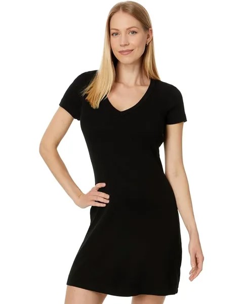 Платье Michael Stars Liza V-Neck Mini Swing, черный